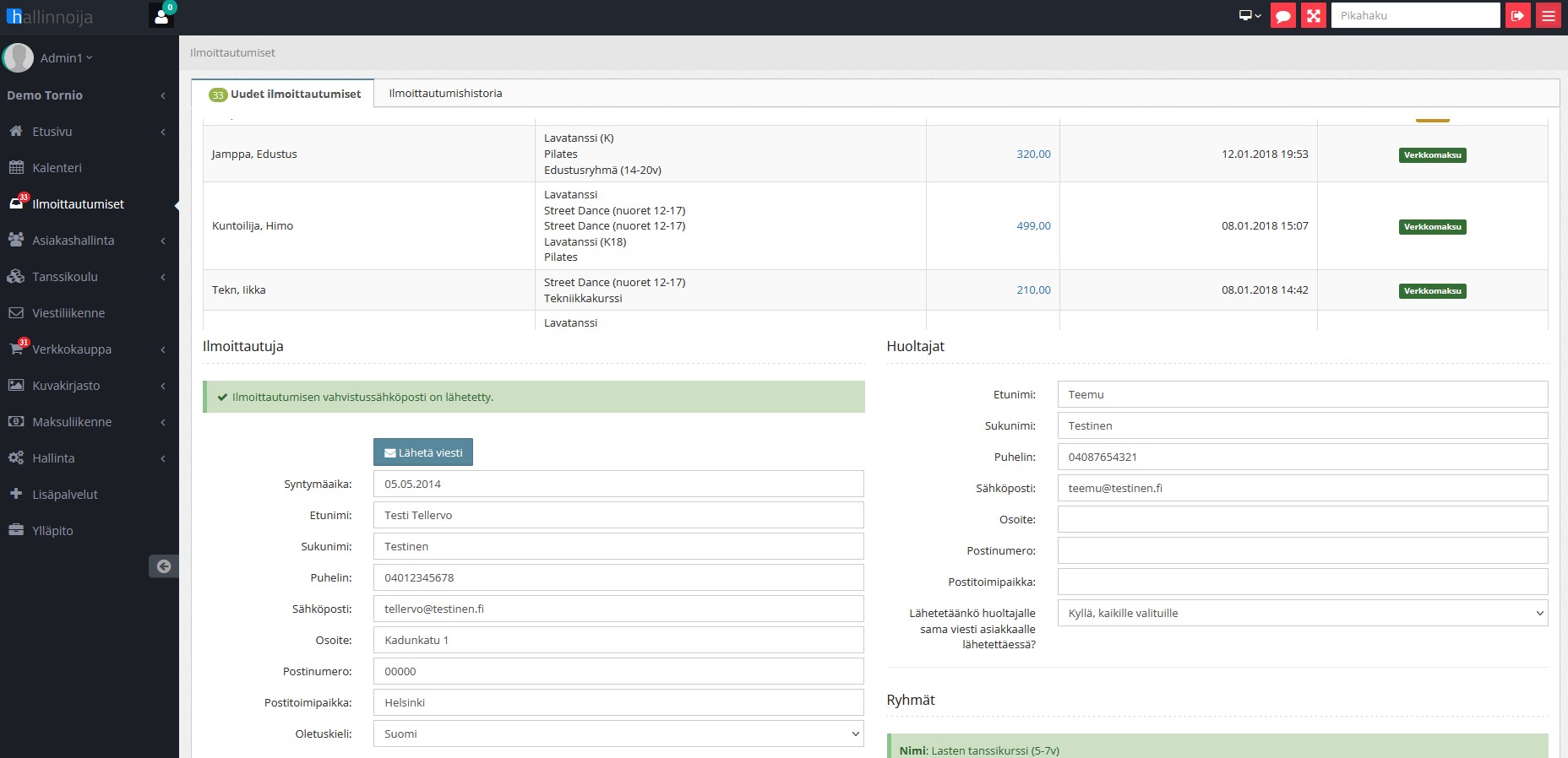 Osallistujalistat - IlmoPro